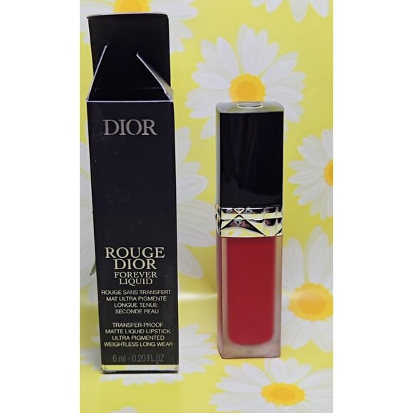 Rouge Dior Forever Liquid Lipstick 999 Dior Red New In Box Full Size - Picture 1 of 8